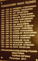 MOSZCZEŃSKI Stanislav - Commemorative plaque, St Catherine parish church, Pęczniew, source: panaszonik.blogspot.com, own collection; CLICK TO ZOOM AND DISPLAY INFO