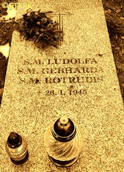 PARZYCH Gertrude (Sr Ludolpha) - Tombstone, parish cemetery, Pilchowice, source: www.facebook.com, own collection; CLICK TO ZOOM AND DISPLAY INFO