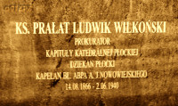 WILKOŃSKI Louis - Commemorative plaque, Płock chapter prelates and canons' grave, cemetery, Płock, source: forum.tradytor.pl, own collection; CLICK TO ZOOM AND DISPLAY INFO