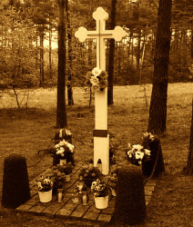 RAPACZ Michael Francis - Commemorative cross, Fr Michael Rapacz martyrdom site, Płoki, source: przelom.pl, own collection; CLICK TO ZOOM AND DISPLAY INFO