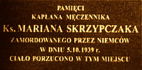 SKRZYPCZAK Marian - Commemorative plaque, monument at the murder site, Płonkowo, source: parafiaplonkowo.pl, own collection; CLICK TO ZOOM AND DISPLAY INFO