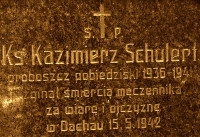 SCHULERT Casimir - Commemorative plaque, parish church, Pobiedziska, source: www.wtg-gniazdo.org, own collection; CLICK TO ZOOM AND DISPLAY INFO