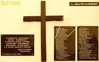 DROZDALSKI John - Commemorative plaque, St Catherine the Virgin and Martyr parish church, Poddębice, source: lodz-andrzejow.pl, own collection; CLICK TO ZOOM AND DISPLAY INFO