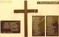 DOMAGAŁA Vladislav - Commemorative plaque, St Catherine the Virgin and Martyr parish church, Poddębice, source: lodz-andrzejow.pl, own collection; CLICK TO ZOOM AND DISPLAY INFO
