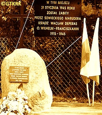 DEPERAS Wilhelm (o. Wacław) - Obelisk i tablica pamiątkowa, miejsce śmierci, Podlas, źródło: ebr24.net, zasoby własne; KLIKNIJ by POWIĘKSZYĆ i WYŚWIETLIĆ INFO