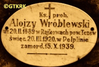 WRÓBLEWSKI Alojzy Stanisław - Tablica pamiątkowa, Pogódki?, źródło: www.geni.com, zasoby własne; KLIKNIJ by POWIĘKSZYĆ i WYŚWIETLIĆ INFO