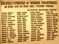 JARZYNA Vladislav (Fr Anatol of St Joseph) - Commemorative plaque, Polanka Wielka, source: img.iap.pl, own collection; CLICK TO ZOOM AND DISPLAY INFO