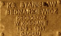 BEDNARKIEWICZ Stanislav - Commemorative plaque, Underground Resistance State monument, Poznań, source: own collection; CLICK TO ZOOM AND DISPLAY INFO