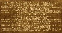 LEWANDOWSKI Francis - Commemorative plaque, Sacred Heart of Jesus and St Martin church, Poznań, source: www.wtg-gniazdo.org, own collection; CLICK TO ZOOM AND DISPLAY INFO