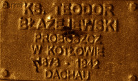 BŁAŻEJEWSKI Theodore - Commemorative plaque, Underground Resistance State monument, Poznań, source: own collection; CLICK TO ZOOM AND DISPLAY INFO