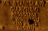 CIĄŻYŃSKI Stanislav - Commemorative plaque, Underground Resistance State monument, Poznań, source: own collection; CLICK TO ZOOM AND DISPLAY INFO