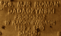DADACZYŃSKI Roman Joseph - Commemorative plaque, Underground Resistance State monument, Poznań, source: own collection; CLICK TO ZOOM AND DISPLAY INFO