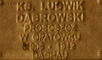 DĄBROWSKI Louis - Commemorative plaque, Underground Resistance State monument, Poznań, source: own collection; CLICK TO ZOOM AND DISPLAY INFO