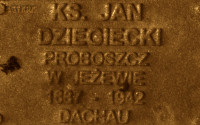 DZIEGIECKI John Vladislav - Commemorative plaque, Underground Resistance State monument, Poznań, source: own collection; CLICK TO ZOOM AND DISPLAY INFO