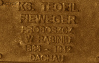 FIEWEGER Theophilus - Commemorative plaque, Underground Resistance State monument, Poznań, source: own collection; CLICK TO ZOOM AND DISPLAY INFO