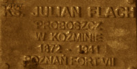 FLACH Julian - Commemorative plaque, Underground Resistance State monument, Poznań, source: own collection; CLICK TO ZOOM AND DISPLAY INFO