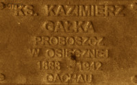 CZECHOWICZ Joseph (Fr Cassian) - Commemorative plaque, Underground Resistance State monument, Poznań, source: own collection; CLICK TO ZOOM AND DISPLAY INFO