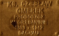 GMEREK Ceslav - Commemorative plaque, Underground Resistance State monument, Poznań, source: own collection; CLICK TO ZOOM AND DISPLAY INFO