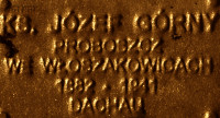 GÓRNY Joseph - Commemorative plaque, Underground Resistance State monument, Poznań, source: own collection; CLICK TO ZOOM AND DISPLAY INFO