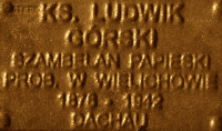 GÓRSKI Louis - Commemorative plaque, Underground Resistance State monument, Poznań, source: own collection; CLICK TO ZOOM AND DISPLAY INFO