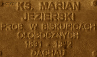 JEZIERSKI Marian - Commemorative plaque, Underground Resistance State monument, Poznań, source: own collection; CLICK TO ZOOM AND DISPLAY INFO