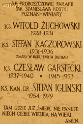 KACZOROWSKI Steven - Commemorative plaque, parish church, Poznań-Winiary, source: www.wtg-gniazdo.org, own collection; CLICK TO ZOOM AND DISPLAY INFO