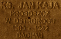 KAJA John Baptist - Commemorative plaque, Underground Resistance State monument, Poznań, source: own collection; CLICK TO ZOOM AND DISPLAY INFO