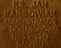 KARBOWIAK John - Commemorative plaque, Underground Resistance State monument, Poznań, source: own collection; CLICK TO ZOOM AND DISPLAY INFO