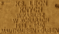 KNYCH Leo - Commemorative plaque, Underground Resistance State monument, Poznań, source: own collection; CLICK TO ZOOM AND DISPLAY INFO