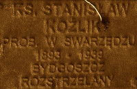 KOŹLIK Stanislav - Commemorative plaque, Underground Resistance State monument, Poznań, source: own collection; CLICK TO ZOOM AND DISPLAY INFO