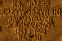KRZYWOSZYŃSKI Joseph - Commemorative plaque, Underground Resistance State monument, Poznań, source: own collection; CLICK TO ZOOM AND DISPLAY INFO