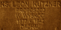 KUTZNER Leo - Commemorative plaque, Underground Resistance State monument, Poznań, source: own collection; CLICK TO ZOOM AND DISPLAY INFO