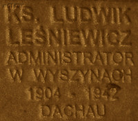 LEŚNIEWICZ Louis - Commemorative plaque, Underground Resistance State monument, Poznań, source: own collection; CLICK TO ZOOM AND DISPLAY INFO