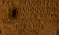 LEWANDOWSKI Francis - Commemorative plaque, Underground Resistance State monument, Poznań, source: own collection; CLICK TO ZOOM AND DISPLAY INFO