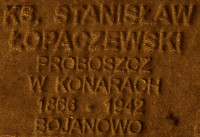 ŁOPACZEWSKI Stanislav Kostka - Commemorative plaque, Underground Resistance State monument, Poznań, source: own collection; CLICK TO ZOOM AND DISPLAY INFO