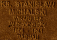 MICHALSKI Stanislav - Commemorative plaque, Underground Resistance State monument, Poznań, source: own collection; CLICK TO ZOOM AND DISPLAY INFO