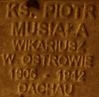 MUSIAŁA Peter - Commemorative plaque, Underground Resistance State monument, Poznań, source: own collection; CLICK TO ZOOM AND DISPLAY INFO