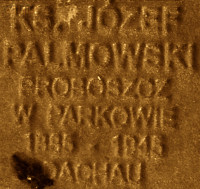 PALMOWSKI Józef - Pamiątkowa tabliczka, pomnik Państwa Podziemnego, Poznań, źródło: zasoby własne; KLIKNIJ by POWIĘKSZYĆ i WYŚWIETLIĆ INFO