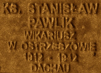 PAWLIK Stanislav - Commemorative plaque, Underground Resistance State monument, Poznań, source: own collection; CLICK TO ZOOM AND DISPLAY INFO