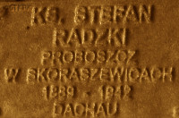 RADZKI Steven - Commemorative plaque, Underground Resistance State monument, Poznań, source: own collection; CLICK TO ZOOM AND DISPLAY INFO