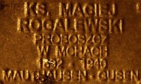 ROGALEWSKI Matthias Joseph - Commemorative plaque, Underground Resistance State monument, Poznań, source: own collection; CLICK TO ZOOM AND DISPLAY INFO