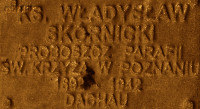 SKÓRNICKI Vladislav Leo - Commemorative plaque, Underground Resistance State monument, Poznań, source: own collection; CLICK TO ZOOM AND DISPLAY INFO