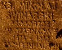 SWINARSKI-PORAJ Nicholas - Commemorative plaque, Underground Resistance State monument, Poznań, source: own collection; CLICK TO ZOOM AND DISPLAY INFO