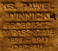 WINNICKI Paul - Commemorative plaque, Underground Resistance State monument, Poznań, source: own collection; CLICK TO ZOOM AND DISPLAY INFO