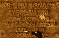 WĘCŁAWSKI Ignatius - Commemorative plaque, Underground Resistance State monument, Poznań, source: own collection; CLICK TO ZOOM AND DISPLAY INFO