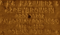 SZREYBROWSKI Casimir - Commemorative plaque, Underground Resistance State monument, Poznań, source: own collection; CLICK TO ZOOM AND DISPLAY INFO