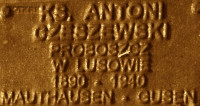 CZESZEWSKI Anthony - Commemorative plaque, Underground Resistance State monument, Poznań, source: own collection; CLICK TO ZOOM AND DISPLAY INFO