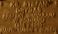 DRYGAS Steven - Commemorative plaque, Underground Resistance State monument, Poznań, source: own collection; CLICK TO ZOOM AND DISPLAY INFO