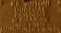 DUCZMAL Anthony - Commemorative plaque, Underground Resistance State monument, Poznań, source: own collection; CLICK TO ZOOM AND DISPLAY INFO