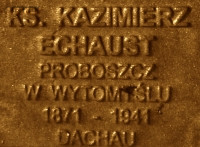 ECHAUST Kazimierz - Pamiątkowa tabliczka, pomnik Państwa Podziemnego, Poznań, źródło: zasoby własne; KLIKNIJ by POWIĘKSZYĆ i WYŚWIETLIĆ INFO